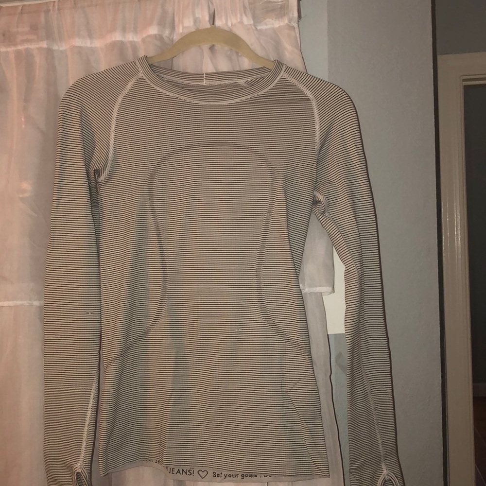 Striped long sleeve Lululemon shirt